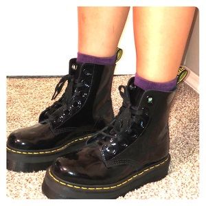 doc marten molly patent boots!
